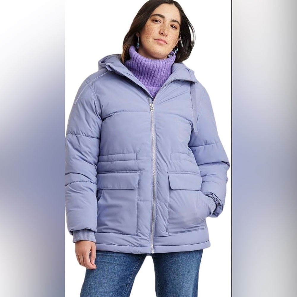 Universal Thread womens Sky Blue Puffer Jacket